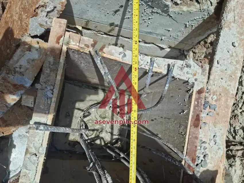 Hasil lubang bore pile di Sunter
